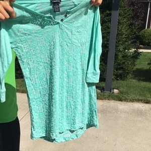 Teal long sleeve shirt